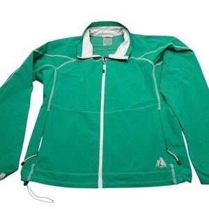 Eddie Bauer Jacket Women XL Green First Ascent Wind Hike Water Resistant FullZip